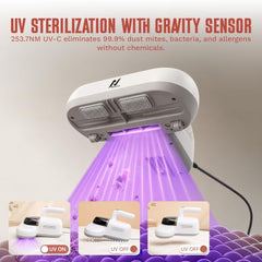 NexLev Mattress, Sofa & Carpet Vacuum Cleaner|For Dust Mites, Allergens & Pet Hair|4 Step Cleansing with Double Beat, UV Light, Dehumidification & Vacuum|HEPA captures 99.99% Dust|MR-01| 600 W| Beige