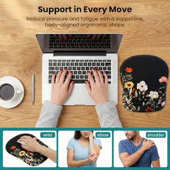 TECPHILE Mouse Pad Wrist Support with Massage Design, Ergonomic Dog Paw Mouse Mat, Pain Relief Memory Foam, Anti-Slip PU Base, Cushion Mousepad Wrist Rest for Gaming, Home, Office, Laptop, Computer