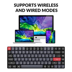 Keychron K3 Pro Wireless Custom Mechanical Keyboard 75 Layout QMK VIA Programmable Bluetooth Wired RGB Ultra-Slim with Hot-swappable Gateron Low-Profile Red Compatible with Mac Windows Linux