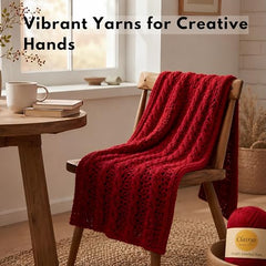 Classyo Acrylic Yarn for Crocheting (100gms x 1 Ball, 4ply) | Soft Wool Crochet Thread | Acrylic Hand Knitting Yarn | Wool for Crochet | For Sweater, Scarf, Hat, Baby Clothes, Purse, Gift Bags and DIY Crafts (Butter, Pack of 1)