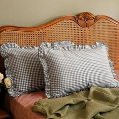 Sleepy Threads Pink Pillow Covers - Set of 2 | 27 x 18 Inch | Rectangular Checkered 220 TC Pillow Cases | Soft & Breathable with Envelope Closure | Throw Pillow Case for Sofa, Living Room, Bedroom