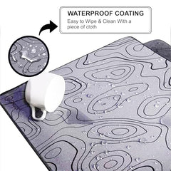 SMULY Gaming Mouse Pad, Large Desk Mat 58.5 x 28 cm, Extended Washable Mousepad, Desk Pad, 2mm Thick Non-Slip Rubber Base, Stitched Edges, Smooth Surface (Multicolour) – Red Hoodie Spider Design