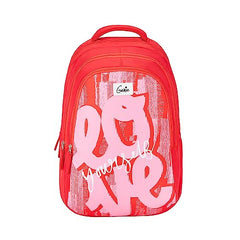 Genie Elsie School Backpack For Girls |19 In-36 Ltr with Laptop Sleeve, Rain Cover and Three Compartments with Padded Shoulders |Best for Books,Stationery,Lunch Box & Essentials - Lavendar,Multicolor