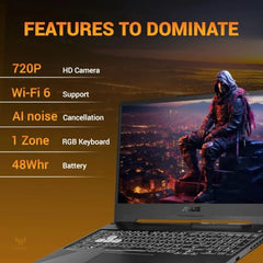 ASUS TUF Gaming A15, Gaming Laptop, AMD Ryzen 7 155, RTX 3050 GPU (16GB/512GB/39.62 cms (15.6) FHD/Windows 11 Home) FA506NCG-HN443W
