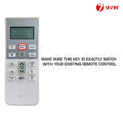 7SEVEN® Compatible with Hitachi Split Ac RSE/ESE/CSE-314HBD Model Original Remote of 168 Part Number Only Suitable with 1.2 Ton 3 Star Air Conditioner - Not Universal Hitachi Ac Remote