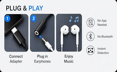 Type C to 3.5mm Audio Jack Connector with DAC Headphone Converter Adapter Compatible with iPhone 15 Pro Max/15Pro/15Plus Series/Galaxy/OnePlus/Google/Nothing & Other Type C Phones, Warranty