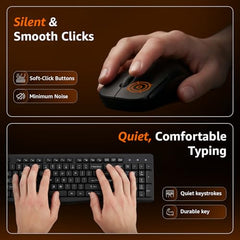 Amazon Basics Wired Keyboard with 104 Keys for Windows, Mac OS Computer