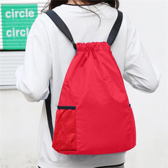 SYGA Drawstring Backpack for Gym, Yoga, Running, Swimming, Beach, Camping, Travel Bag Sports Fitness Club Student Training Bag(Red)