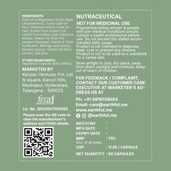 Earthful Multivitamin for Women 40+, 50+, Nearing Menopause | Improved Immunity, Hormonal Health, Skin, Hair & Bone Health | Plant Based with 12 Vital Vitamins, Herbs | 60 Capsules