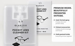 GlareFix Pocket Lens Cleaner Kit, 20 ml, with Microfiber Cloth