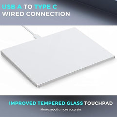 JOMAA Wired touchpad Supports Multi Gesture Control, Touch Mouse, and Second Hole pad, Suitable for Windows and Mac (Silver)