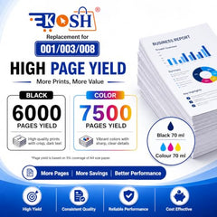 KOSH T664 Refill Ink Compatible for Epson L130, L310, L361, L380, L405, L565, L365, L485, L220, L360, L130, L130 and L380 Printers (4, Black Pack of 4)