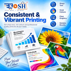 KOSH T664 Refill Ink Compatible for Epson L130, L310, L361, L380, L405, L565, L365, L485, L220, L360, L130, L130 and L380 Printers (4, Black Pack of 4)
