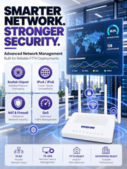 UBIQCOM UB5021GV XPON ONT Optical Network Terminal, 1GE + 1 POTS, GPON Fiber Broadband Modem with VoIP Voice Support, SC/UPC Connector, FTTH ONT for Home & SOHO Users