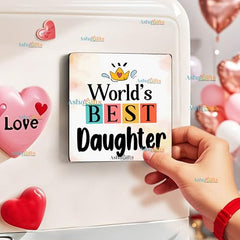 Gift for Daughter Birthday Special Birthday for Daughter Printed Cushion 12 inch X 12 inch + Micro Fiber Filler + Keychian + Magnet Girls Pillow Daughters Day for Daughter and Girls -10A (Color-7)