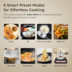 Prestige PIC 20 WIZ 1600W Induction Cooktop(Black, Automatic Whistle Counter, Indian Menu Option)