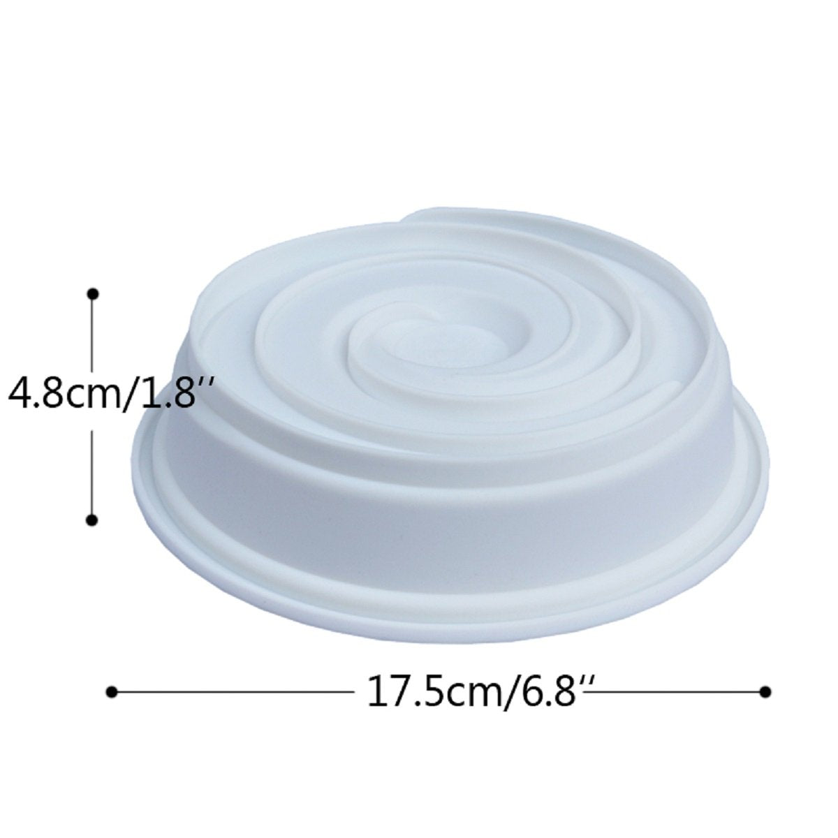 SYGA Silicon Swirl Round Shape Mousse Cake Mold French Dessert Baking Cake Mould White