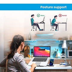 Portronics My Buddy Hexa 22 Laptop Stand with 360° Rotation Base, Mobile Stand, 7 Adjustable Heights, Air Ventilation, Portable & Foldable Design for Upto 15.6 Inches Laptops & MacBook (Black)