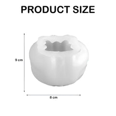 MOMISY 3D Wool Ball Silicone Candle Mould, Magic Twisted Rope Design, DIY Soap, Resin, Wax Crafts (WhiteB)