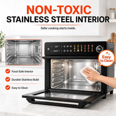 INALSA Air Fryer Oven 30 Ltr, 1800 W, Multi-Cooker, Air Fry, Aero Smart 30 | Stainless Steel Air Fryer Interior, 18 Preset, 9 Accessories, Digital Display Oven