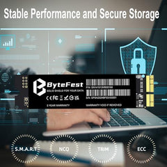 ByteFest SSD 64GB M.2 2242 NGFF SATA III 6 Gb/s Internal Solid State Drive(22x42mm), High Performance, 3D NAND, Upgrade Storage for Laptop and Desktop