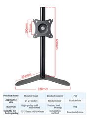 SYGA Monitor Stand Arm Desk Mount Fully Height Adjustable Bracket with C-Clamp & Gronment-Ergonomic 180 Tilt Rotation Suitable for 13 to 30 Inch TV and Monitor Screen (60 CM)
