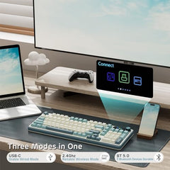 RK ROYAL KLUDGE S98 Wireless Mechanical Keyboard w/Smart Display & Knob