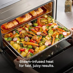 Nutricook Steami X 24L Black (Steam + Air Fryer Oven) with 10-in-1 functions like Steam Cook, Steam Roast, Air Fry, Bake, Sterilize & more. Steam + Convection technology, 2200W power, 2-year warranty