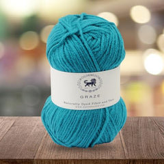 Nestnhaven Acrowools Graze Hand Knitting and Crochet Yarn. Pack of 1 Ball - 100gms. Shade no - NNHG001 (Berry Purple)