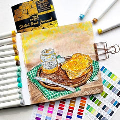 Zen Sangam - Portrait A4 Artists' 230GSM, (80 Pages) Mixed Media Art Journal - Sketch Book Stitched HardBound - Acid Free Cartridge Paper, Size (29.7cm x 21cm) Pencils,Chalk,Oil Pastels,Crayons-Black