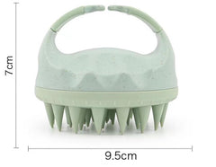MOMISY Scalp Massager Shampoo Brush, Eco-Friendly Wheat Straw Body With Soft Silicon Bristles, Hair Scalp Scrubber, Scalp Exfoliator | Dandruff Removal (Green)