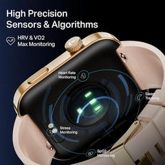 boAt Chrome Endeavour, Premium Metal Body, 1.96”(4.97cm) AMOLED Display,AI Coach Health Insights,Advanced S1 Processor,HRV,VO2 Max,Auto Watchface Refresh, Smart Watch for Men & Women (Fusion Blue)