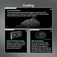ASUS Dual Radeon RX 9060 XT 8GB GDDR6 Graphics Card, PCIe 5.0, HDMI 2.1b, DisplayPort 2.1a, 2.5-Slot Design, Axial-tech Fan Design, 0dB Technology
