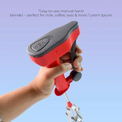 SUPERMOM Hand Blender 1 Pc – Manual Multipurpose Handheld Blender with Stainless Steel Whisk for Coffee, Egg Beating, Churning, Cream and Milkshake, Compact and Easy to Clean Mixer for Kitchen Use