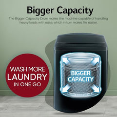 LG 8 Kg, 5 Star, Smart Inverter Technology, Wi-Fi, Turbowash, Fully Automatic Top Load Washing Machine With In-built heater (T80V4OB1S, Turbodrum, Stain Clean, Hard Water Wash & Jetspray+, Onyx Black)