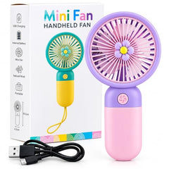 Funstars Mini Portable Hand Fan USB Type-C Rechargeable(Green)