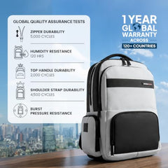 American Tourister Verve 17" Laptop Backpack | USB Charging Port | Smart Trolley Sleeve | Hidden Pocket | Tractum Suspension Straps | Office Bag for Men and Women | Black | 1 Year Global Warranty