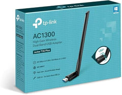 TP-LINK AC1300 Archer T3U Plus High Gain USB 3.0 Wi-Fi Dongle, Wireless Dual Band MU-MIMO WiFi Adapter with High Gain Antenna, Supports Windows 11/10/8.1/8/7/XP/MacOS