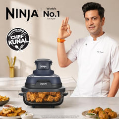 Ninja Crispi 1700W CleanCrisp Glass Air Fryer | 1.4L & 3.8L containers, Microwave, Freezer and PFAS Safe, Non-Toxic Glass Portable Cooking System with 2 year Warranty