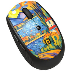 Portronics Toad III Plus Rechargeable Bluetooth Mouse with Bluetooth & 2.4 GHz Wireless Connectivity, Stylish Illustrated Design, 6 Buttons, Soft Silicone Grip for Laptop, PC, Mac (White)