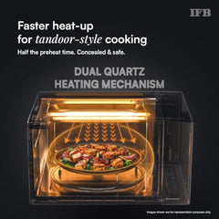 IFB 30L Convection Microwave Oven with 360 Degree Motorized Rotisserie 101 Auto Cook Menus (30BRC2, Black, Auto Defrost, Grill Mode, Combi-Cook Modes, 10 Power Levels)