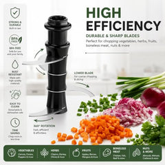 MAGIC SPOON Hand Push Chopper 1000ML, Vegetable & Onion Chopper with 4 Stainless Steel Blades, Manual Food Chopper for Garlic, Chilli, Dry Fruits, Nuts Cutter & Salad Preparation for Kitchen, Pista