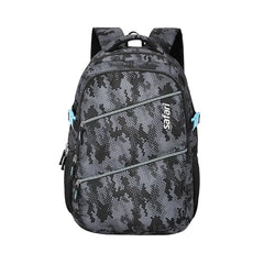 Safari Omega spacious/large laptop backpack with Raincover, college bag, travel bag for men and women, Black, 30 Litre
