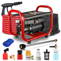 TEXUM CPW 1D Commercial Portable high Pressure Car Washer Machine for Washing car, Bike, Vehicles, 350 Bar Max Pressure and 3.0 KW Motor Power. (Updated Model)