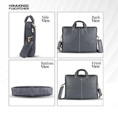 HAMMONDS FLYCATCHER Men Genuine Leather Office Bag - Laptop Bag - Padded Laptop Compartment, Fits 14 Inch Laptop - Adjustable Strap, 1 Year Warranty - Office, Travel, Daily Use - Brushwood, Brown