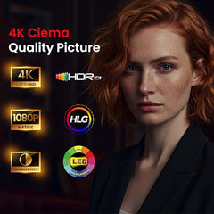 E GATE Atom 3X Projector 4k Ultra HD, Automatic Keystone & Precise Focus, 1080p Native | Rotatable Design | Android 14, Netflix Prime 11,000 Lumens, HDMI-ARC WiFi-6 BT, for Home use Egate