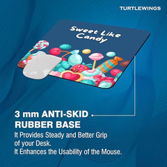 TURTLEWINGS | Mousepad | Inspirational Quote Mousepad – 22x18 cm, 3mm Thick | Abstract Design Non-Slip Rubber Base | Office, Study & Gaming Use | Premium Smooth Surface 3