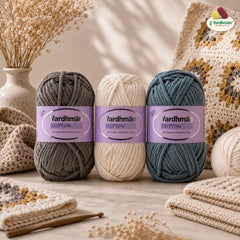 Vardhman Cotton Plus Cotton Acrylic Super Bulky Yarn 16 Ply | Pack-1