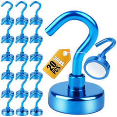 DIYMAG Magnetic Hooks 15pcs 30lbs Cruise Essentials 2026 Magnet Hook | Neodymium Heavy Duty Strong Magnets Hanging Ship Cabins Refrigerator Fridge Classroom Beach Vacation Kitchen Grills Home Tool