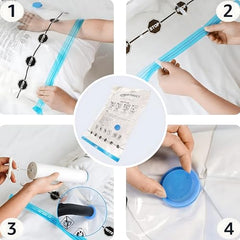 amazon basics Vacuum Compression Storage Bags with Hand Pump - Medium, 5-Pack